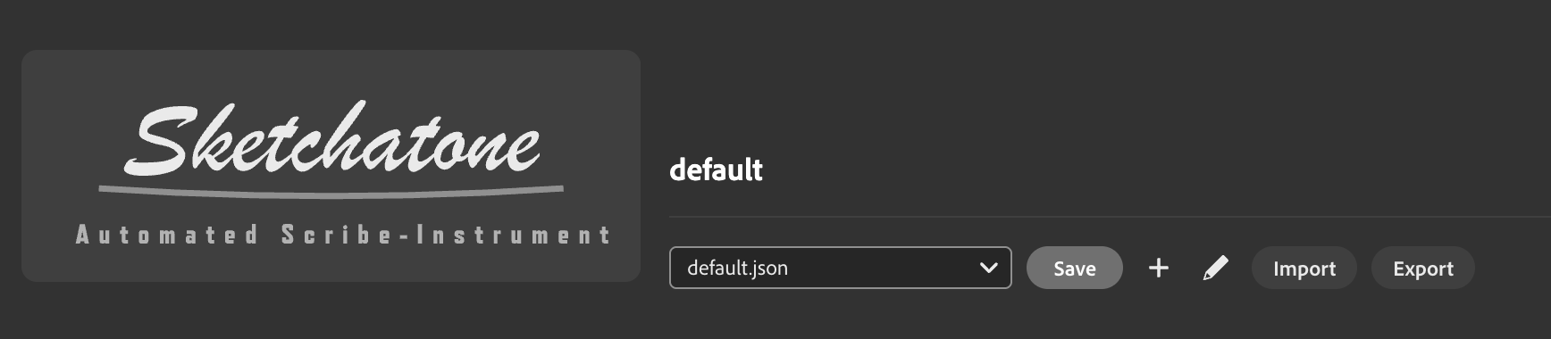 Configuration load/save interface